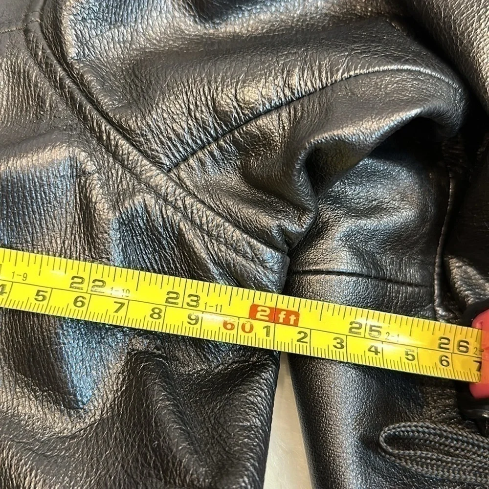 Colebrook & Co. Black Leather jacket Size 1X with front buttons and pockets